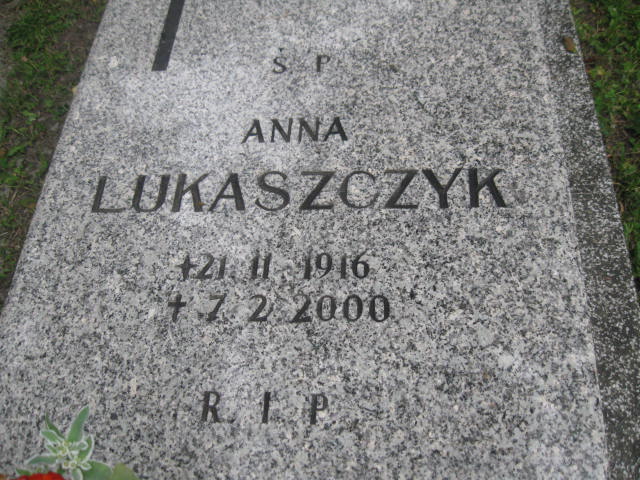 Anna Łukaszczyk Lukasczyk 1916 Bytom - Grobonet - Wyszukiwarka osób pochowanych